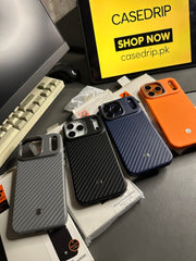 Spigen Enzo Carbon Leather Case 17 Series