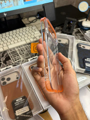 X level Halo Edge Clear Case Cosmic Orange 17 Pro Max