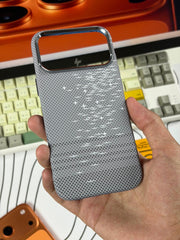 Luxo Grey White Stars Carbon MagSafe Cases