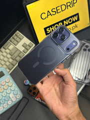 Mutural Dual Shade Matt MagSafe Case Deep Blue 17 Pro Max