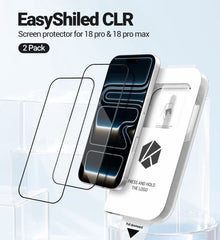 KZDOO HD Clear Sapphire Tempered Glass Pack of 2 With Installation Kit 17/18 Pro Max
