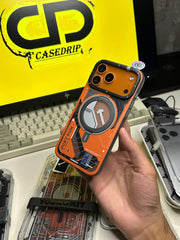 Youngkit Cyberpunk Stand Cases 17 Pro Max (Orange & Blue)