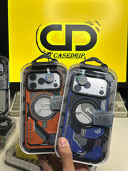 Youngkit Cyberpunk Stand Cases 17 Pro Max (Orange & Blue)