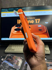 Youngkit Leather Magsafe Case Cosmic Orange 17 Pro Max