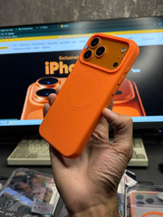 Youngkit Leather Magsafe Case Cosmic Orange 17 Pro Max