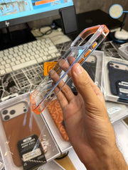 X level Halo Edge Clear Case Cosmic Orange 17 Pro Max