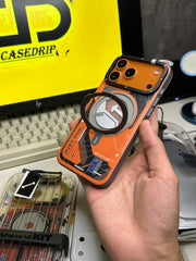 Youngkit Cyberpunk Stand Cases 17 Pro Max (Orange & Blue)