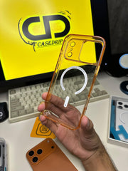 Kuvete Cosmic Orange Clear Magsafe Case 17 Series (Non Yellowing)