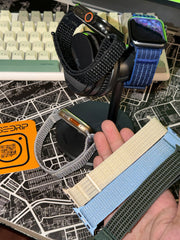 Nylon stick on light weight apple watch straps for daily use