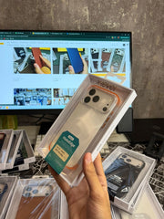 X level Halo Edge Clear Case Cosmic Orange 17 Pro Max