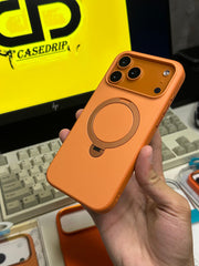 Henks Leather Case with Stand Cosmic Orange 17 Pro Max