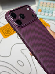 X level Nano Fiber Carbon Case Burgundy Color 17/18 Pro Max