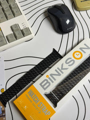 Black Carbon Fiber Design Stainless Steel Magnetic Strap