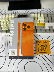 Orange Dotted Carbon MagSafe Case Same as Pita** 17 Pro Max