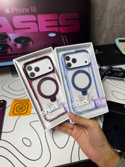 Jaucase Color Clear Magsafe Stand Case 17/18 Pro Max