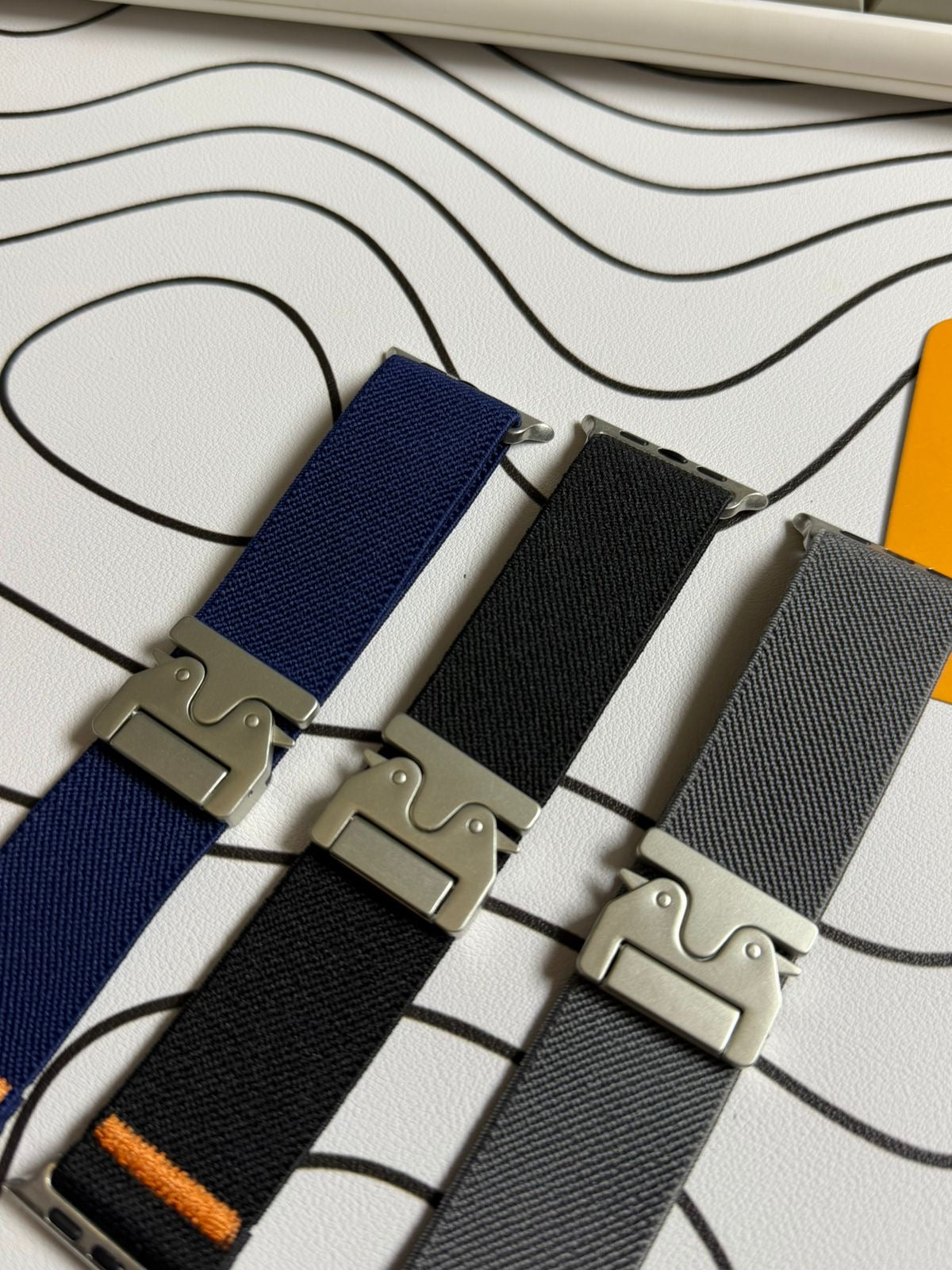 Nylon Fabric Stretch Iwatch Strap with Master Lock 44/45/46/49mm
