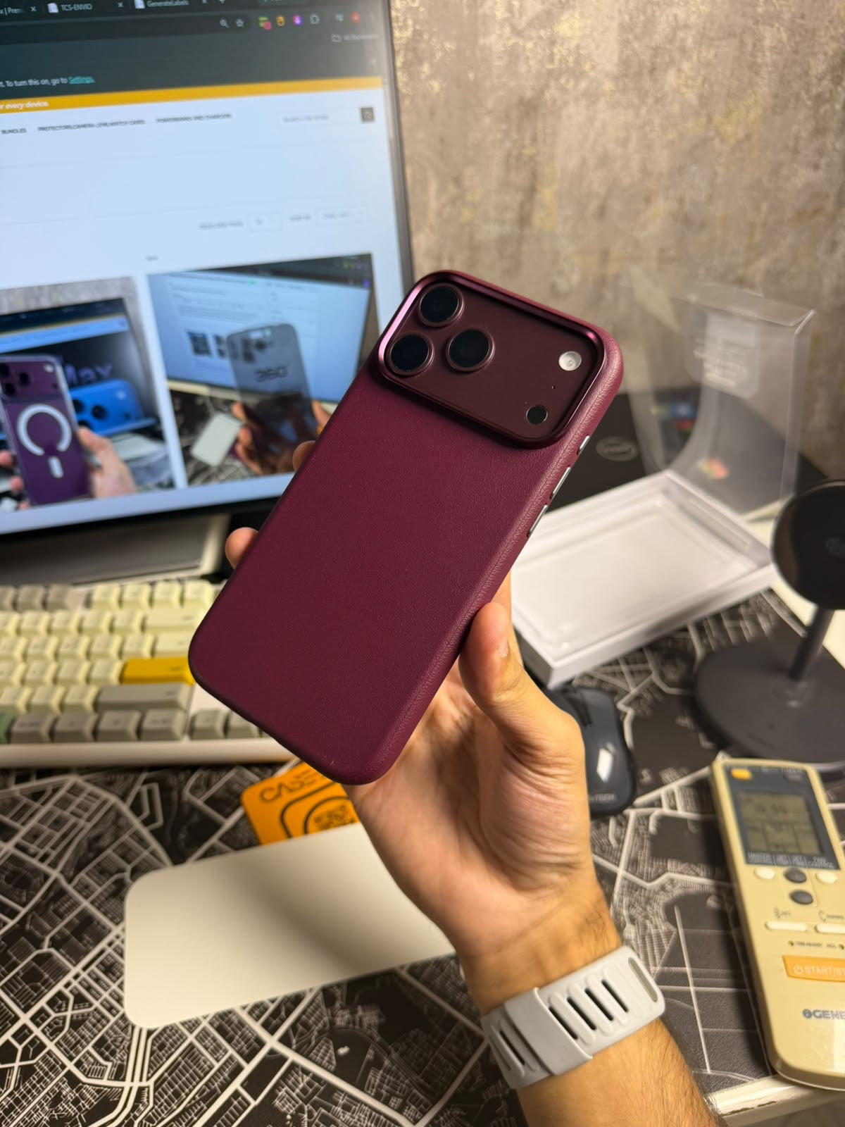 X level Leather Cases 18 Series Burgundy Color