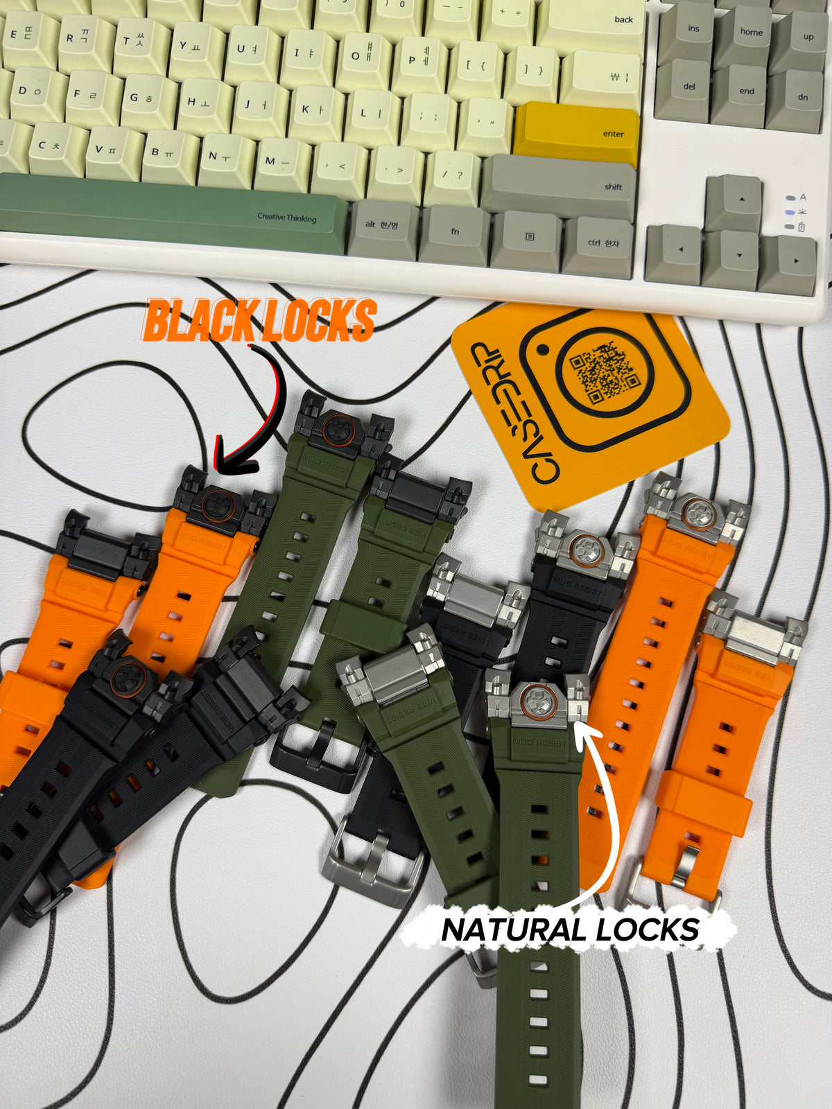 Soft Silicone Retractable locks straps