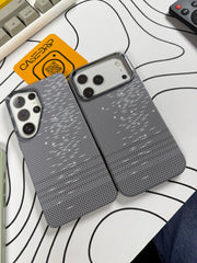 Luxo Grey White Stars Carbon MagSafe Cases
