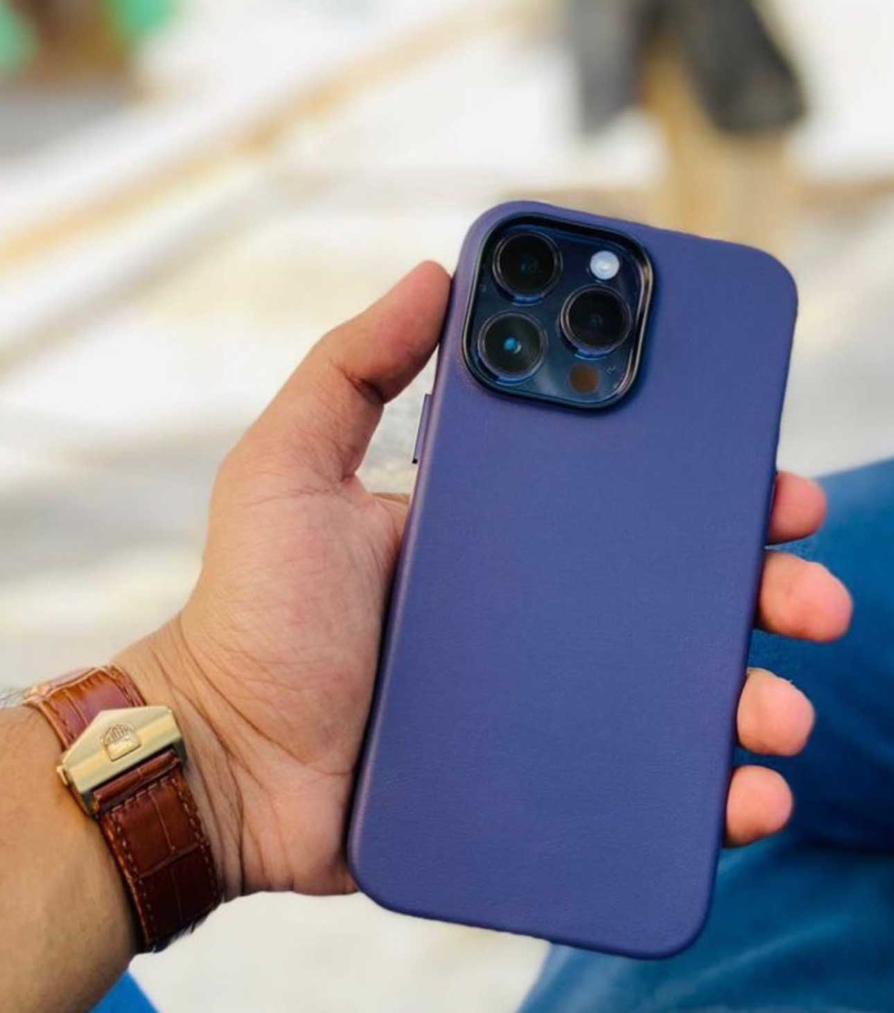 Noble Collection Leather Case Purple iPhone 14 series