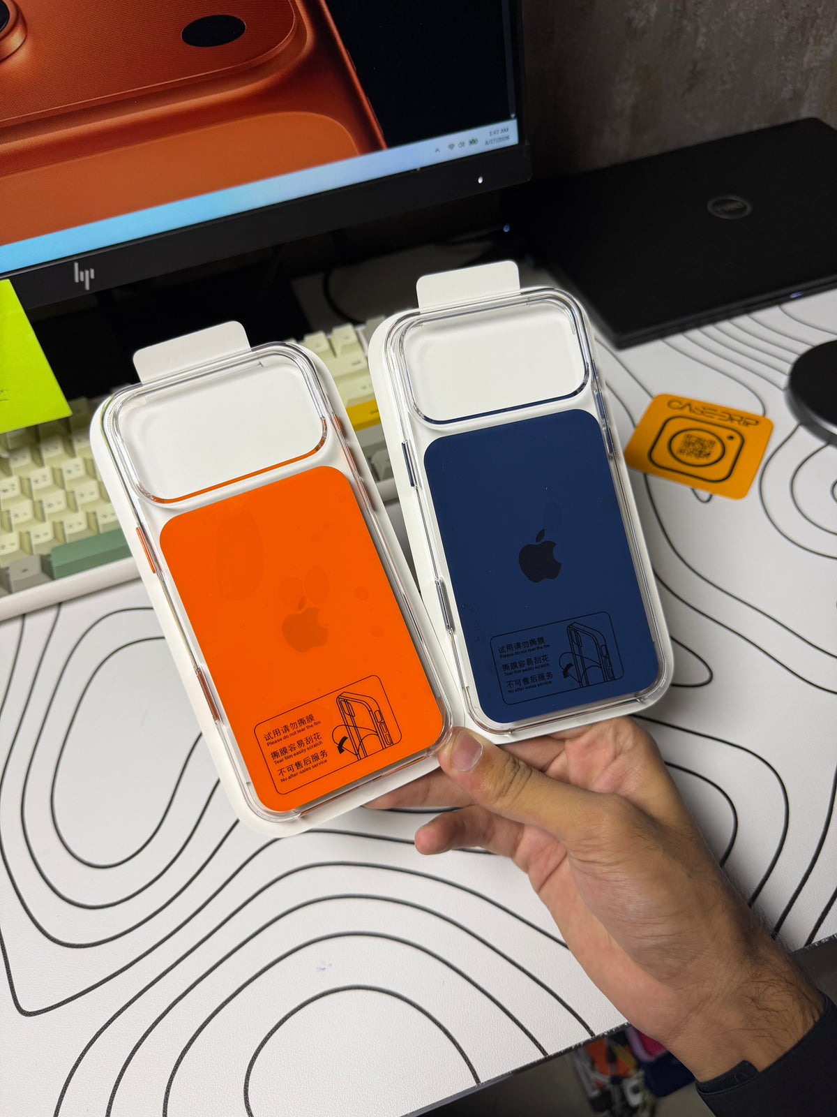 Apple colour clear case 17 pro max