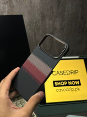 Black Horizon Lines Pattern Carbon Case Same as Pita** 17 Pro Max