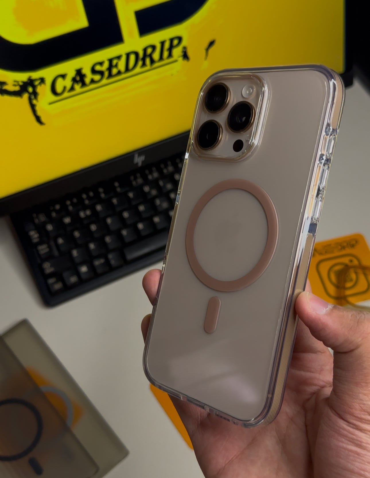 Desert border clear case