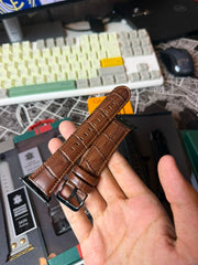 Santa Barbara Polo Crocodile Leather Apple Watch Straps (44/45/46/49'mm)