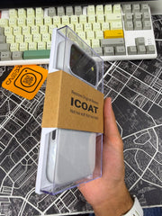 Kzdoo ICOAT Case Silver White 17 Pro Max