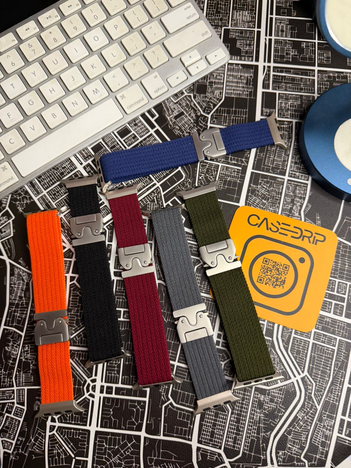 Nylon Braided Apple Watch Straps With Master Lock
