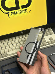 Luxo Carbon Case Grey Black Design Fold 7 With MagSafe