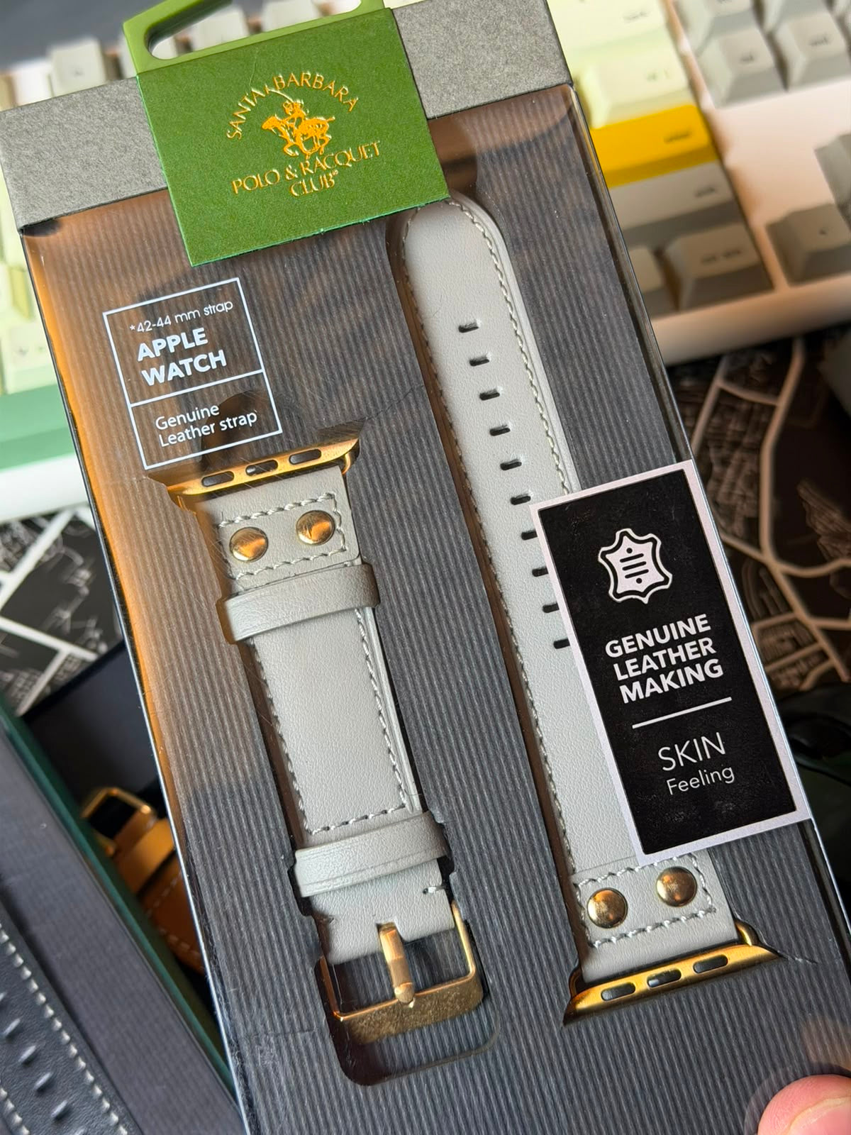 Santa Barbara Polo Premium Leather Apple Watch Strap (44/45/46/49'mm)