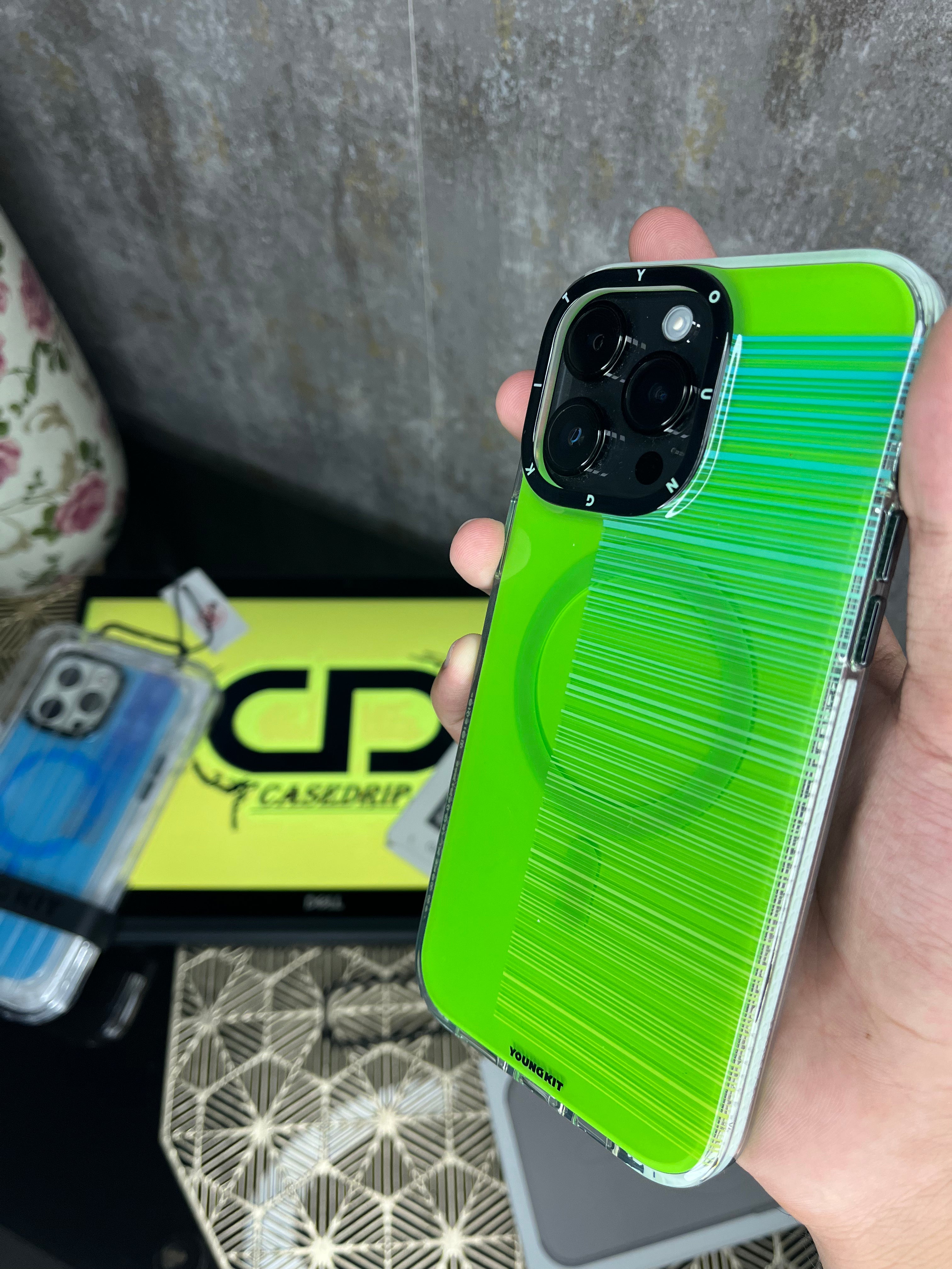 Orignal youngkit colour series Neon Green iPhone 14 Pro Max