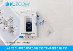 Kuzoom HD Tempered Borderless Curved Glass 17/18 Pro & Max