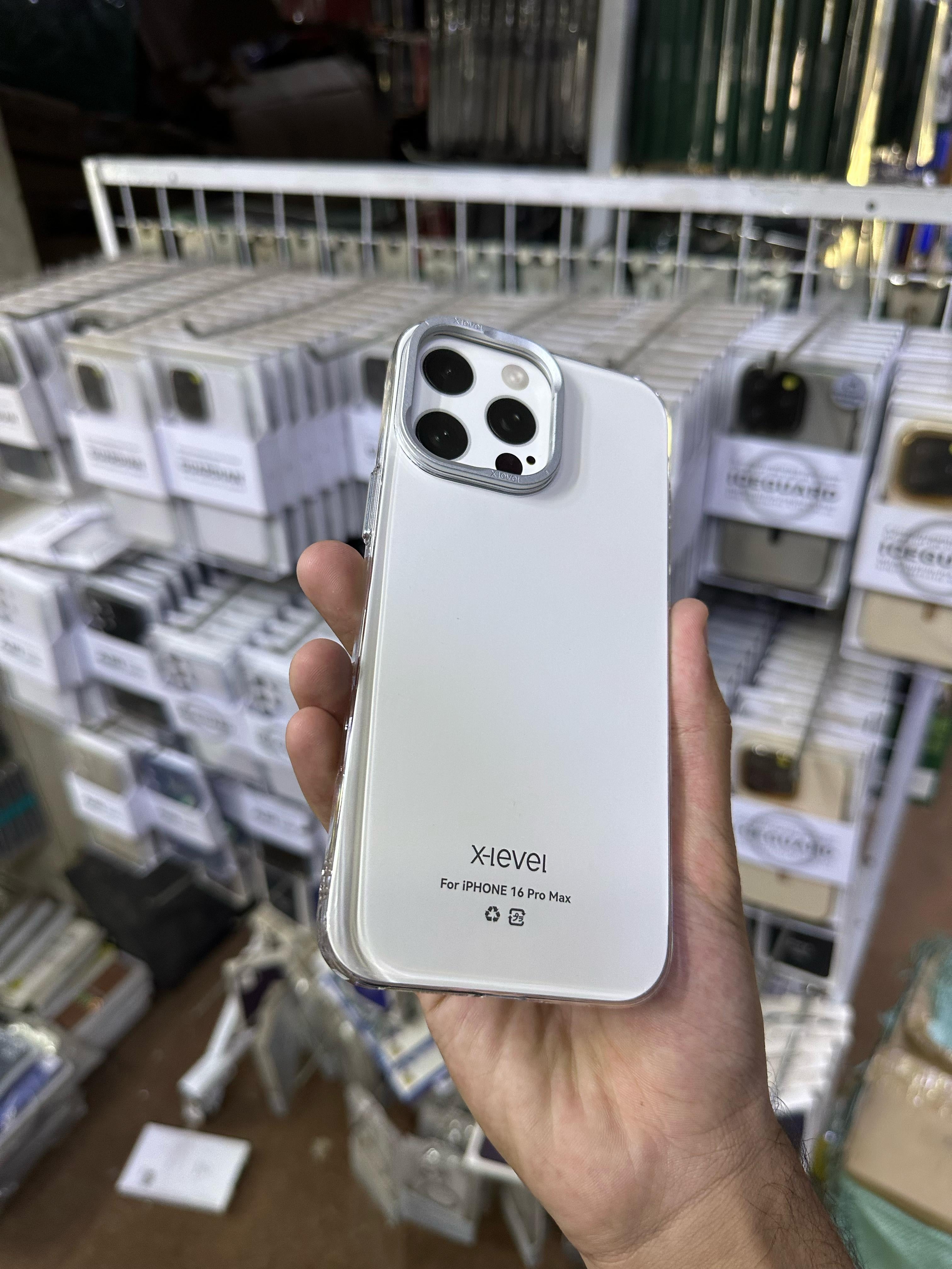 X level Slim Clear Cases with Stand 16 pro max