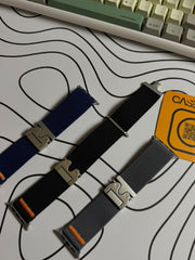 Nylon Fabric Stretch Iwatch Strap with Master Lock 44/45/46/49mm