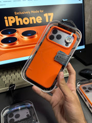 Youngkit Leather Magsafe Case Cosmic Orange 17 Pro Max