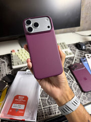 X level Mars Collection Carbon MagSafe Case 18 Pro Max Burgundy Color