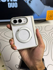 J Case Matt MagSafe Case with Hinge Protection and Stand for Iphone Duo