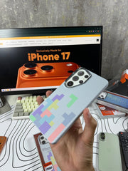 Luxo White Block Pattern Design Carbon Magsafe Cases
