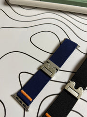 Nylon Fabric Stretch Iwatch Strap with Master Lock 44/45/46/49mm