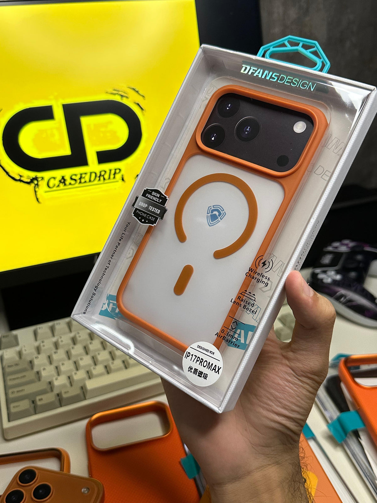 Dfangs Frosted Magsafe Case Cosmic Orange 17 Series