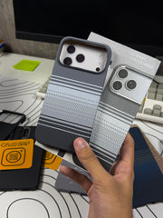 Black white carbon MagSafe case 17 pro max