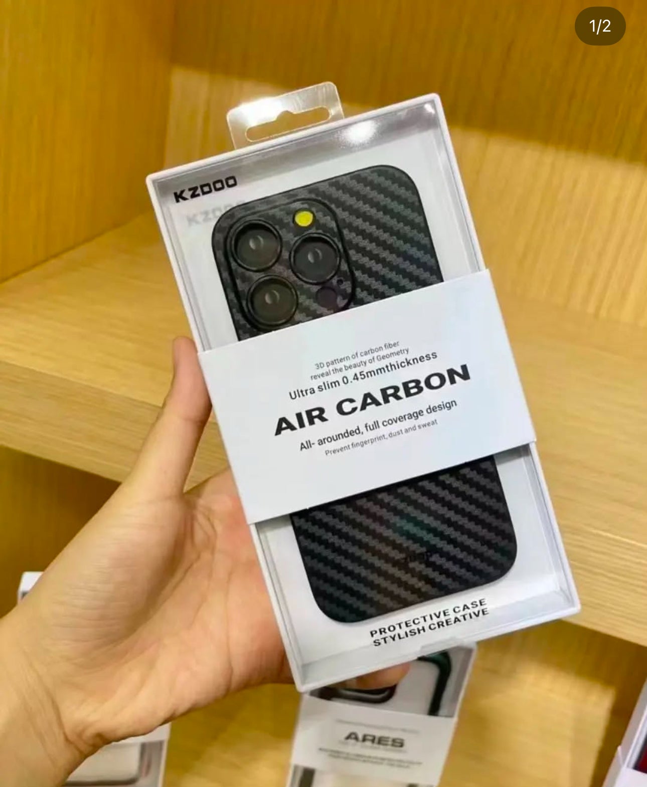 Black Kzdoo aircarbon slim case