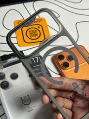 Soft Ny clear metallic case 17 pro max