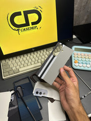 Luxo Carbon Case Grey Black Design Fold 7 With MagSafe