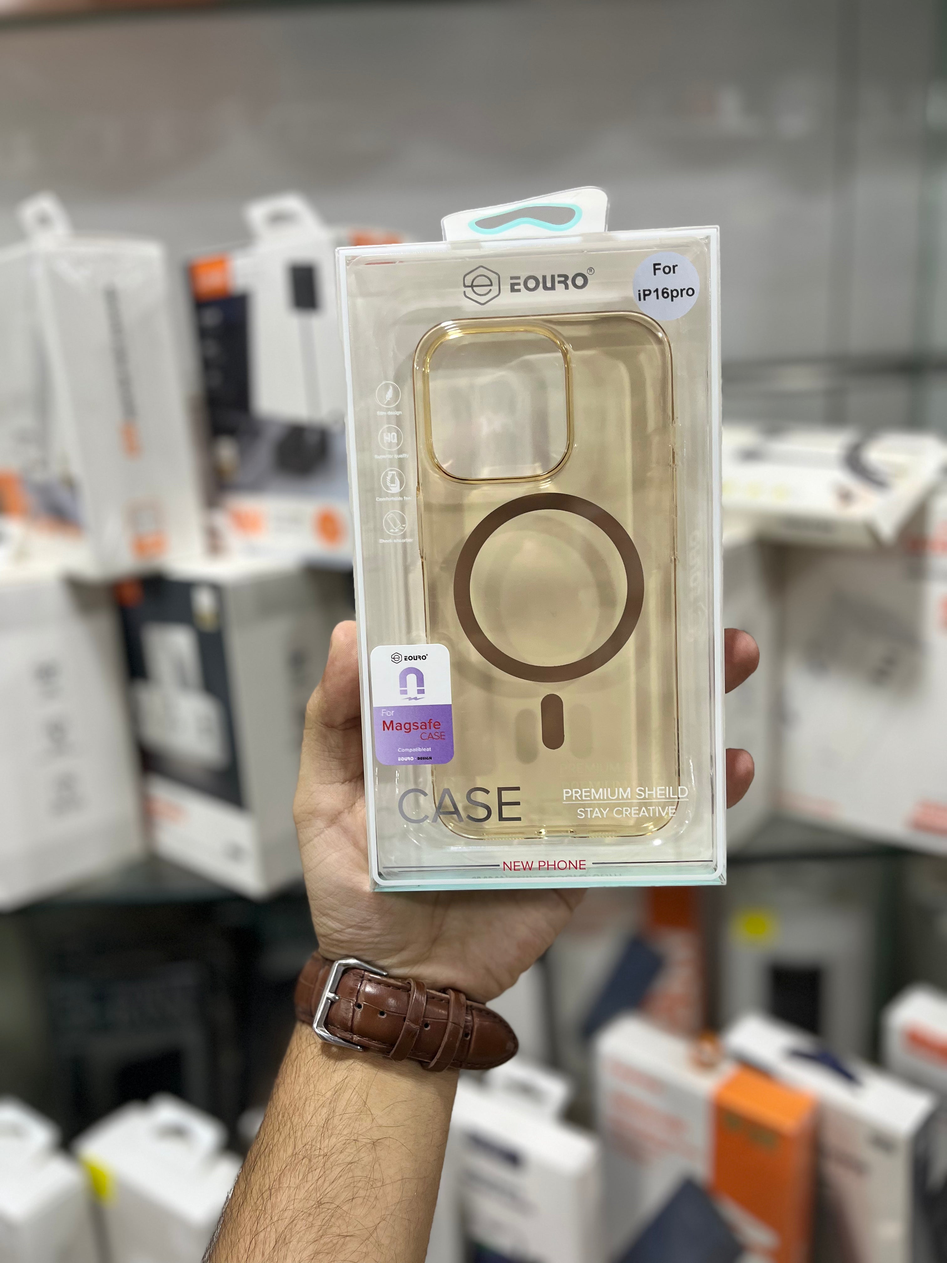 Euoro clear desert magsafe case 16 pro max