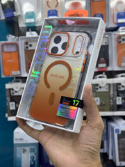 Mutural Dual Color Matt Magsafe Case Cosmic Orange 17 Pro Max