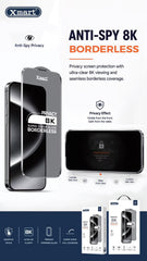 Xmart 8K Borderless Edge To Edge Curved Glass (HD Clear and Privacy)