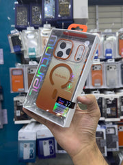 Mutural Dual Color Matt Magsafe Case Cosmic Orange 17 Pro Max